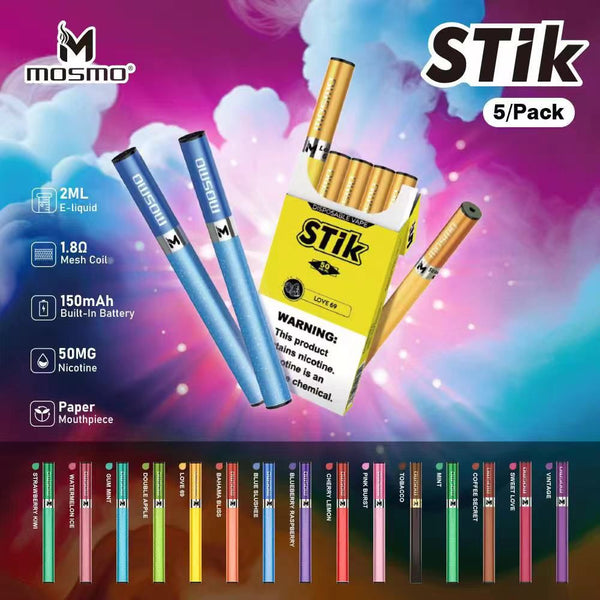 MOSMO STIK Disposable Vape pen 50mg (5pcs/pack)