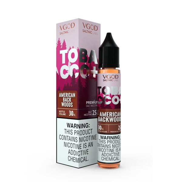 Tobacco + Plus American Backwoods By VGOD (Saltnic) - Vape Station