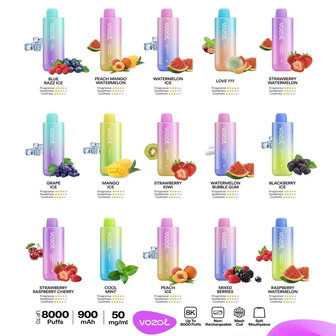 VOZOL Star 8000 Puffs Disposable Vape (Non-Rechargeable)  Vape Station