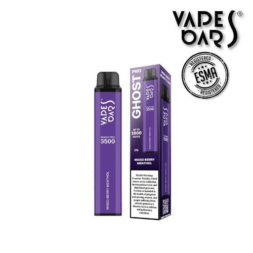 Vapes Bars Ghost Pro 3500 Puffs Disposable Vape (0% & 2% Nicotine)