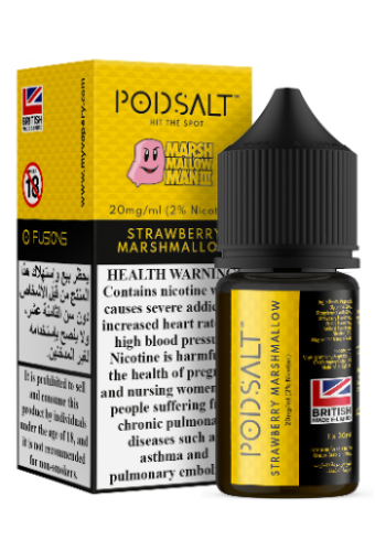 Marshmallow Man 3 Strawberry Marshmallow Fusion by PODSALT (Saltnic) - Vape Station