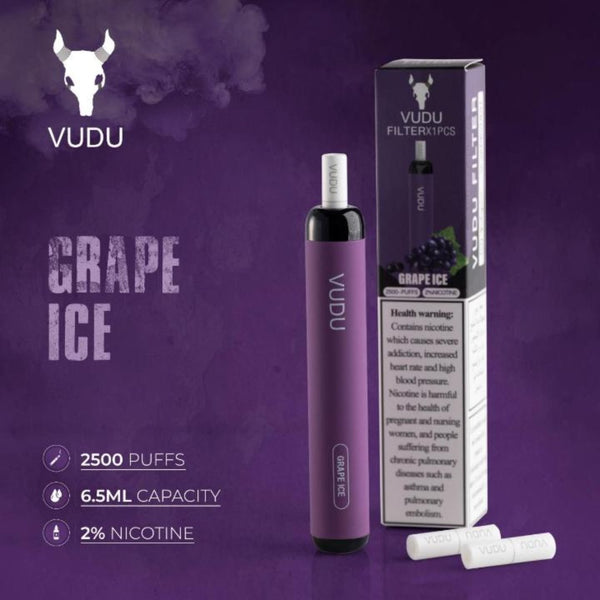 VUDU Filter Disposable 2500 Puffs (2% Nicotine) 20mg