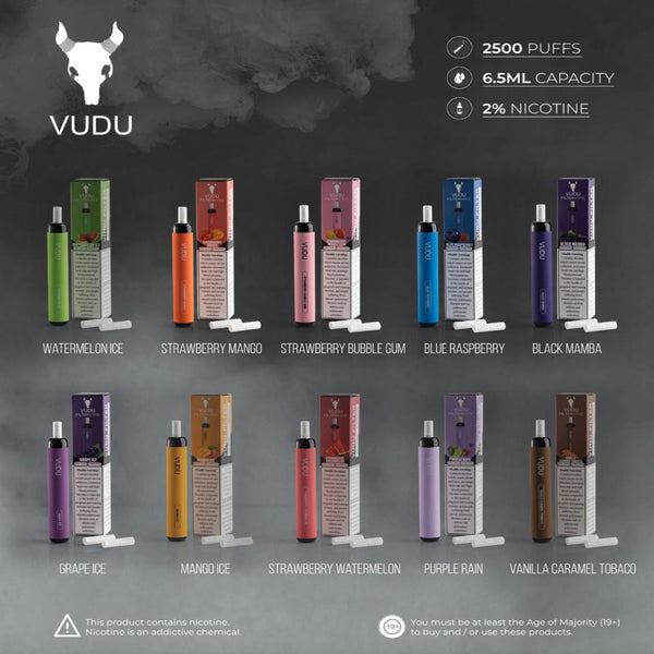 VUDU Filter Disposable 2500 Puffs (2% Nicotine) 20mg