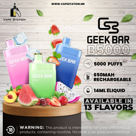 GeekBar B5000 Rechargeable Disposable Vape (2% & 5%)