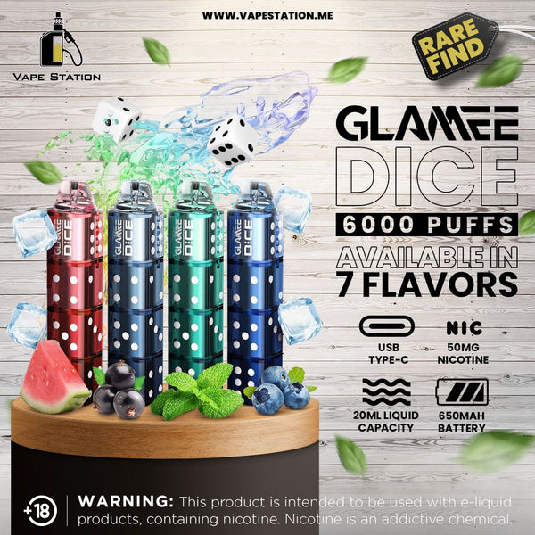 GLAMEE DICE 6000 Puffs Disposable Vape