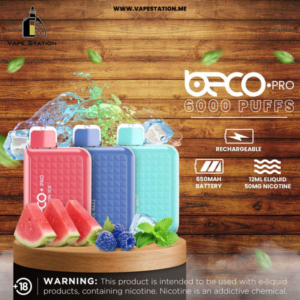 VAPTIO BECO PRO 6000 Rechargeable Disposable Vape 5%