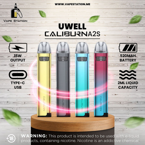 UWELL Caliburn A2s Pod System Kit 520mAh