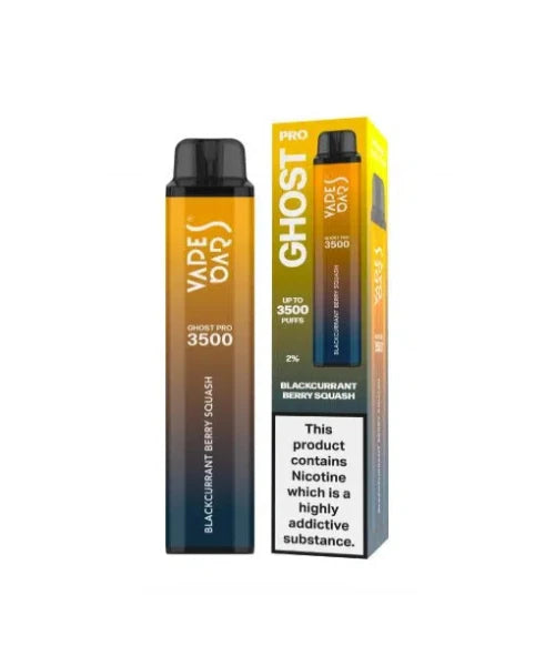 Vapes Bars Ghost Pro 3500 Puffs Disposable Vape (0% & 2% Nicotine)