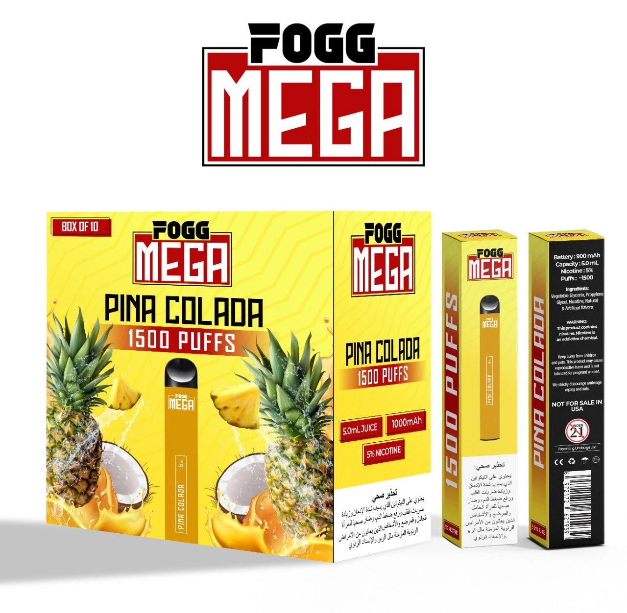 FOGG MEGA 1500Puffs Disposable Vape