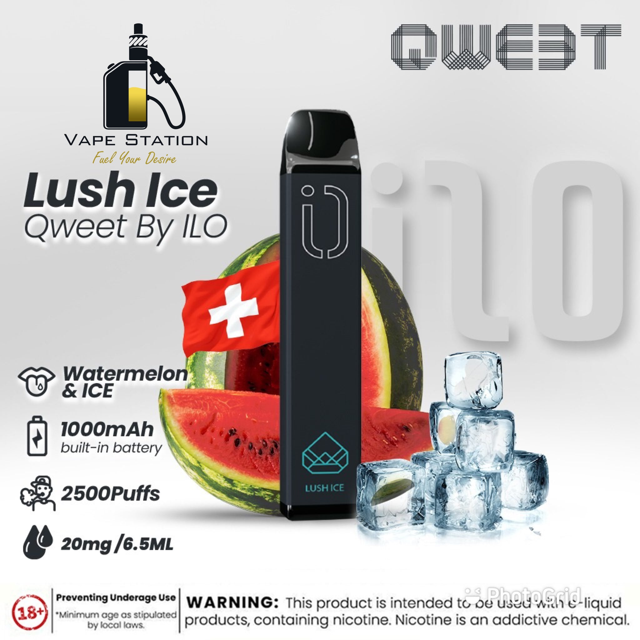 ILO QWEET Disposable Vape 2500 Puffs