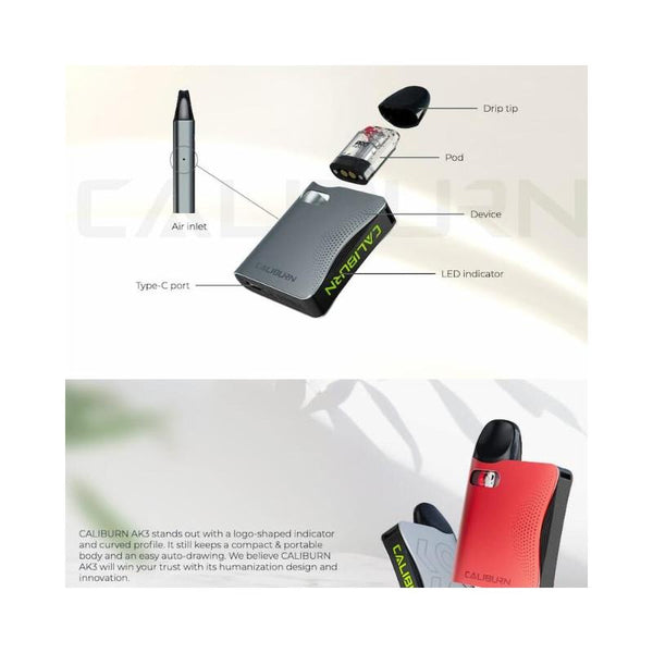 UWELL Caliburn AK3 Pod System Kit 520mAh